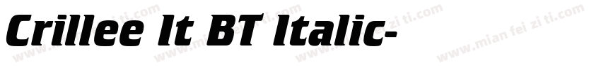 Crillee It BT Italic字体转换